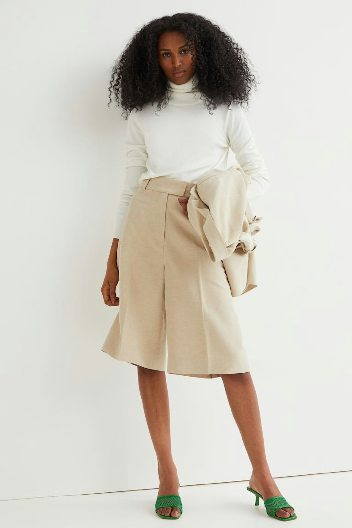 Fine knit polo neck on sale